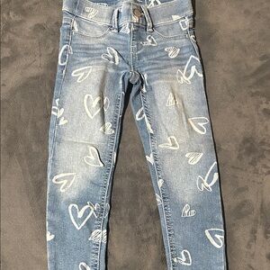 Wonder Nation Blue Heart Print Skinny Jeans